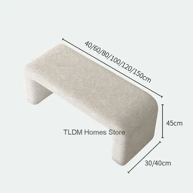 

Дизайнерские тканевые табуреты, скандинавская мебель для дома, гостиная, диван, скамейка, бархатные пуфики из ягненка, креативные табуретки для смены обуви для спальни L