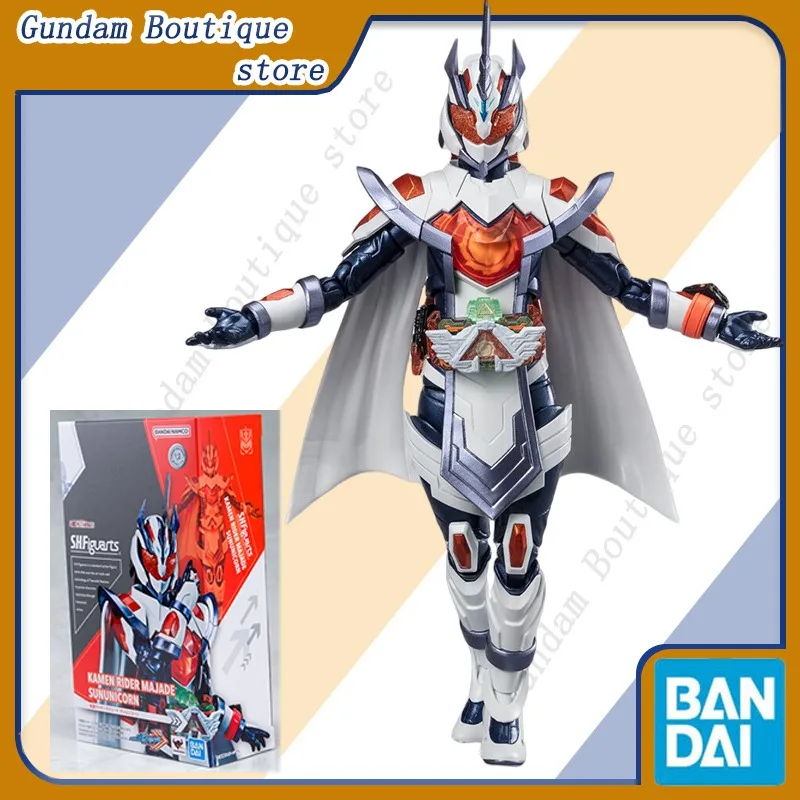 Bandai Genuine SHF Kamen Rider Majade Sun Unicorn Anime Action Figure Collectible Joints Movable Model Toys Ornaments Gift Kids