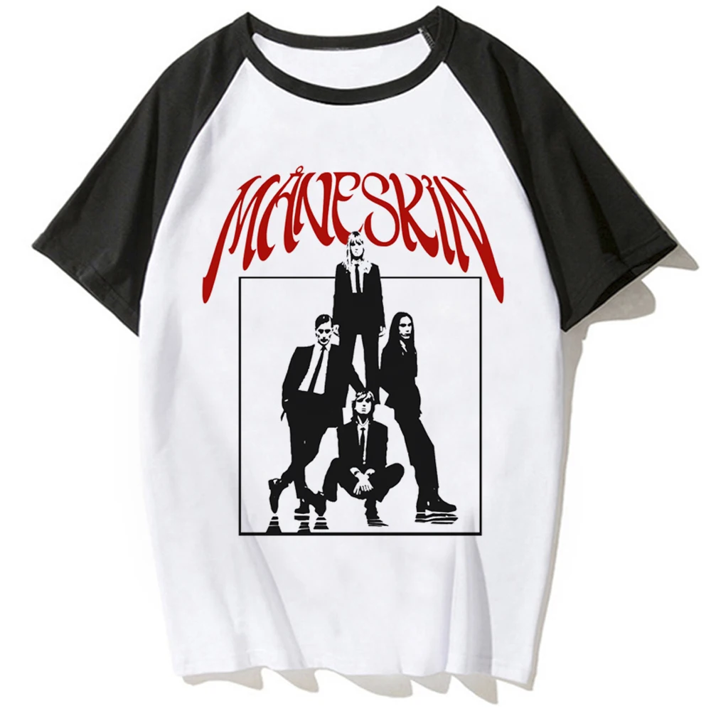 Maneskin t shirt women funny manga tshirt girl 2000s streetwear funny clothing