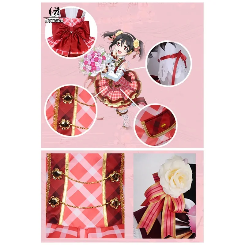 Rolecos lovelive buquê de flores cosplay traje yazawa nico nozomi tojo eli rin cosplay amor ao vivo traje sonoda umi kotori maki