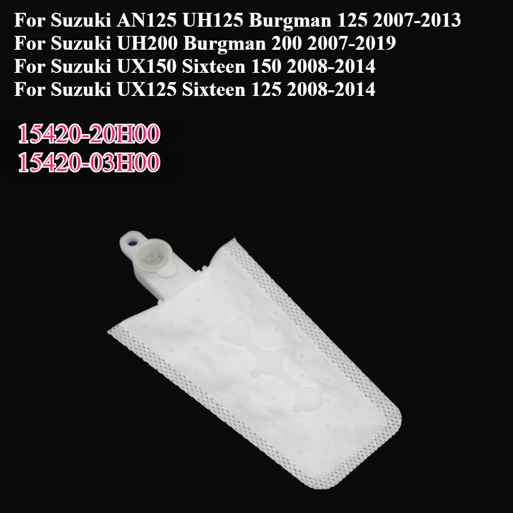 Motorcycle Fuel Pump Filter For Suzuki UX125 UX150 sixteen 125 150 08-14 UH200 Burgman 200 07-19 AN125 UH125 Burgman 125 07-13