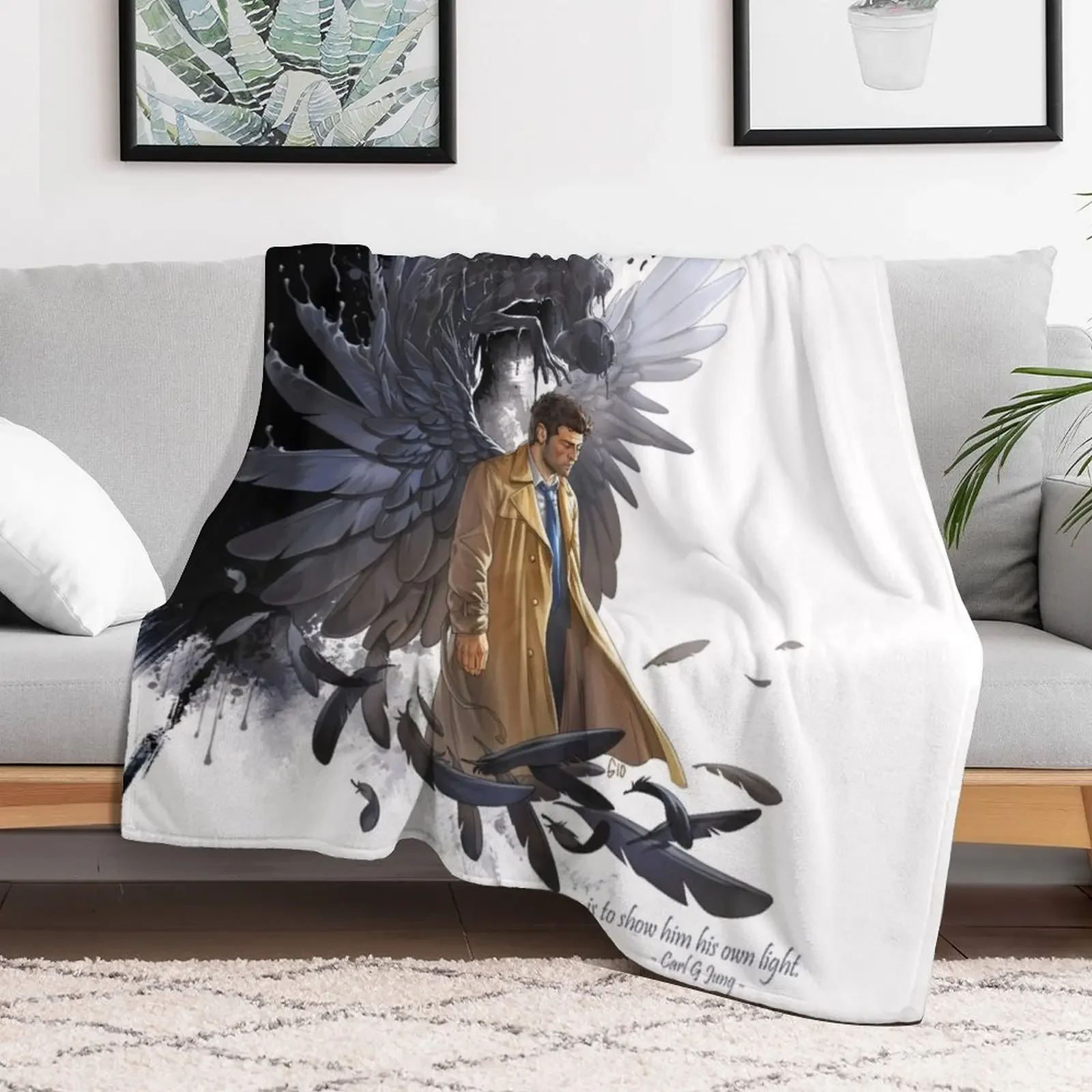 The Shadow Throw Blanket Shaggy Furry Soft Blanket for Bedroom Living Room