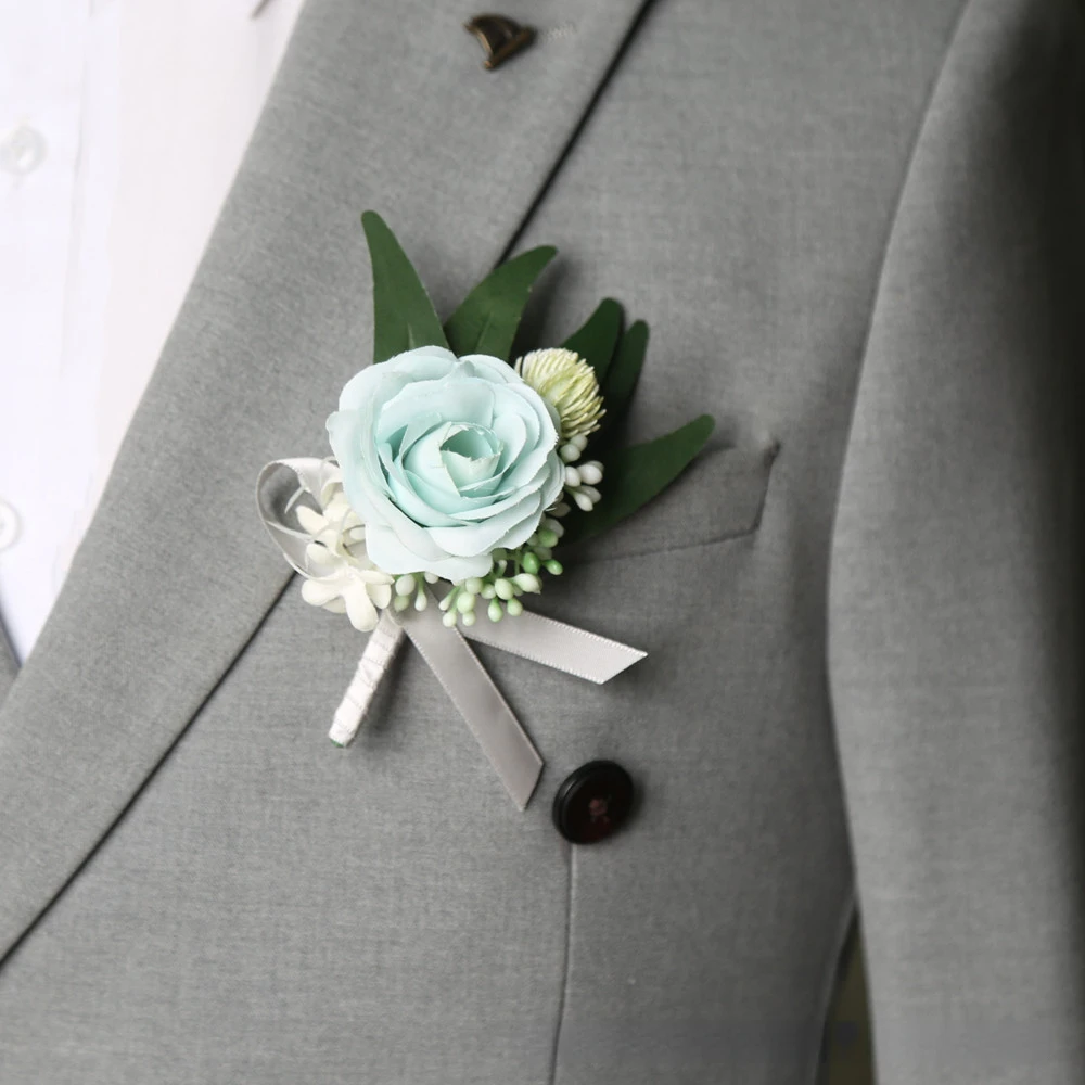 Boutonnières de Fleurs Roses Artificielles, Corsage de Poignet, Accessoires de Mariage pour Demoiselle d\'Honneur, Nouvelle Collection