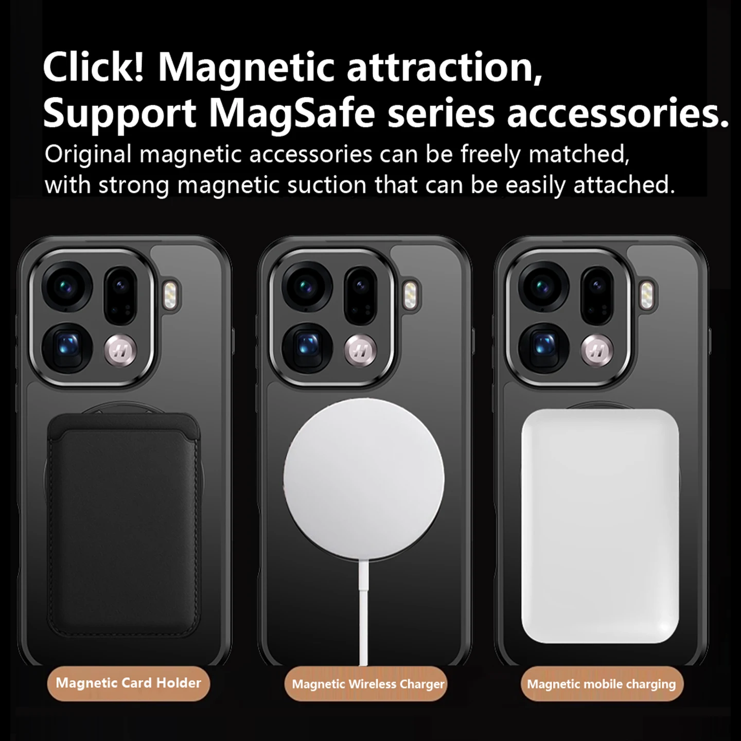 Twarde etui z pierścieniem i podstawką, kompatybilne z MagSafe, ochronne etui na tył telefonu OPPO Find X9 Pro, OPPO Find X9 X8 Pro. — zdjęcie produktu 4