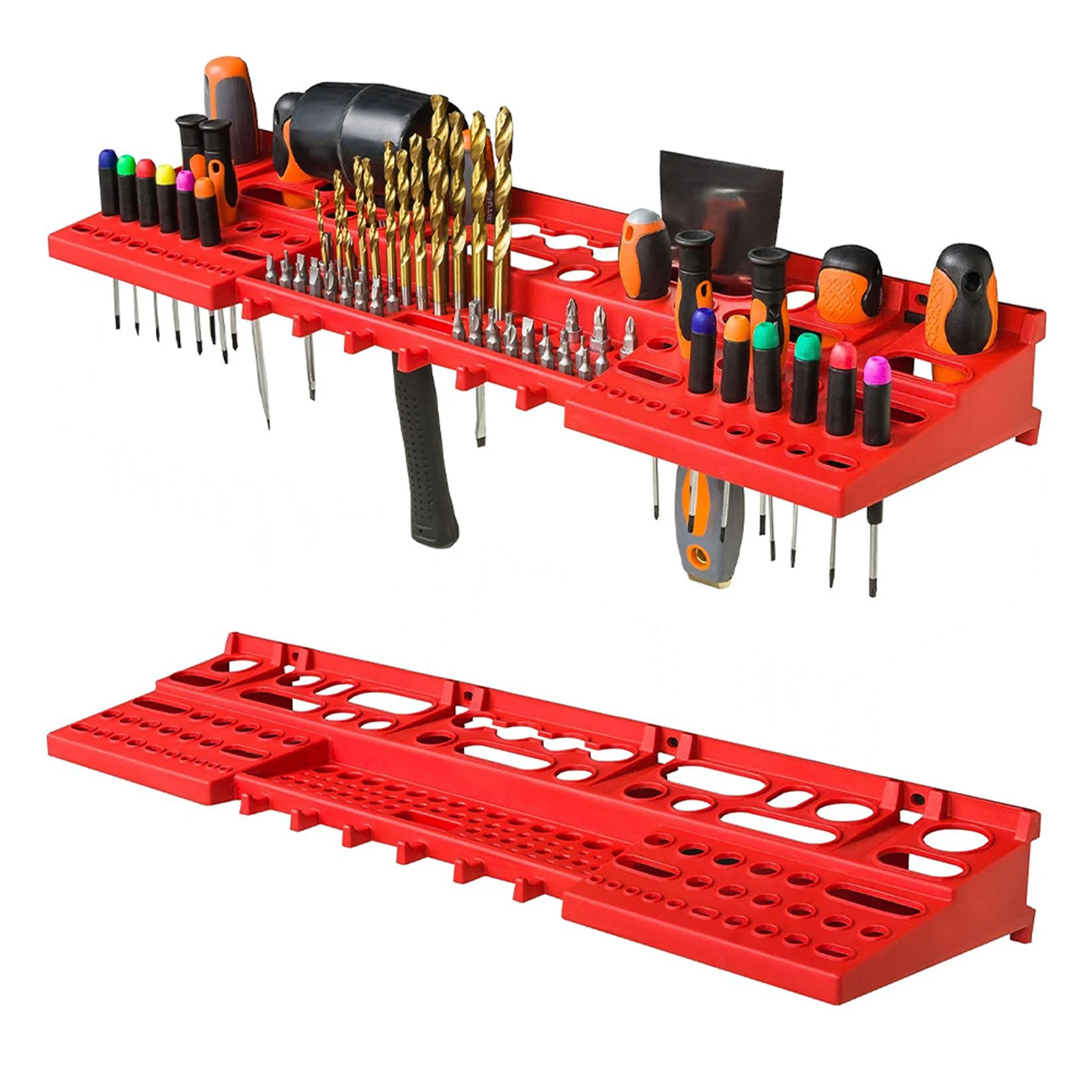 68-Piece Garage Tool Organizer Pegboard Wall Mount Wrench Tray Screwdriver Holder Rack Universal Tool Storage Kit
