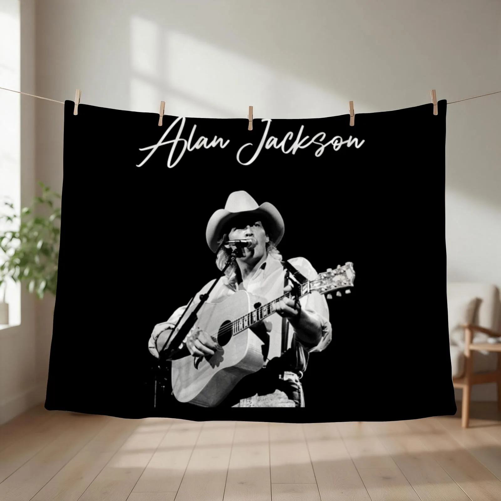 Midnight in Montgomery Alan Music Throw Blanket couch cozy soft plush fuzzy picnic outdoor blanket
