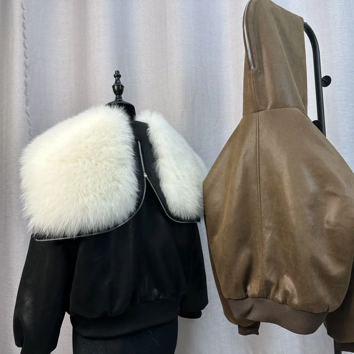 Nuovo cappotto invernale in vera pelliccia di volpe scamosciata stile corto Piumino addensato Fodera interna Mantieni calda la giacca da moto da donna