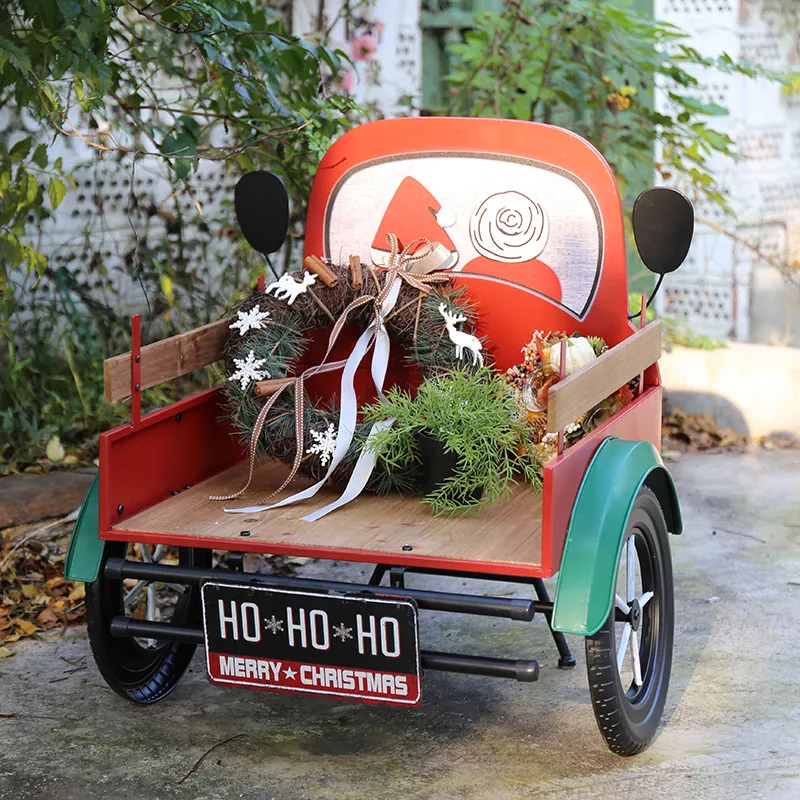 Wrought iron old Christmas style float flower stand storage  garden courtyard window decoration  display stand
