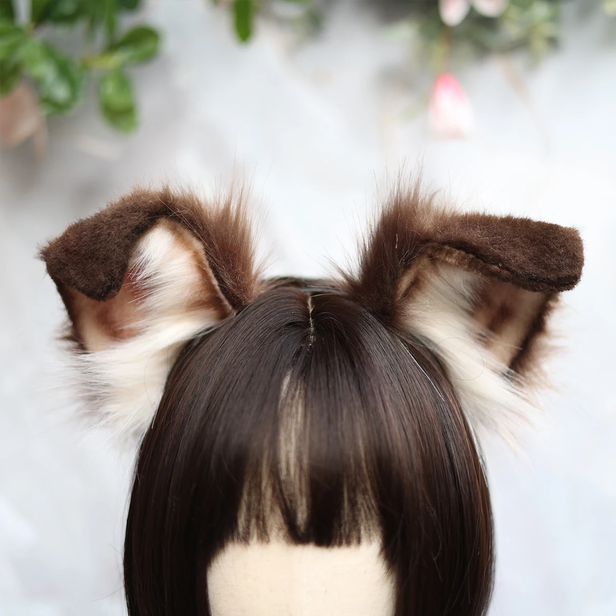 Handmade Custom Shepherd Dog Animal Hand Made Animal Ear Dog Ear Gray Wolf KC Hair Accessories Hair Hoop Halloween Wig Accessori