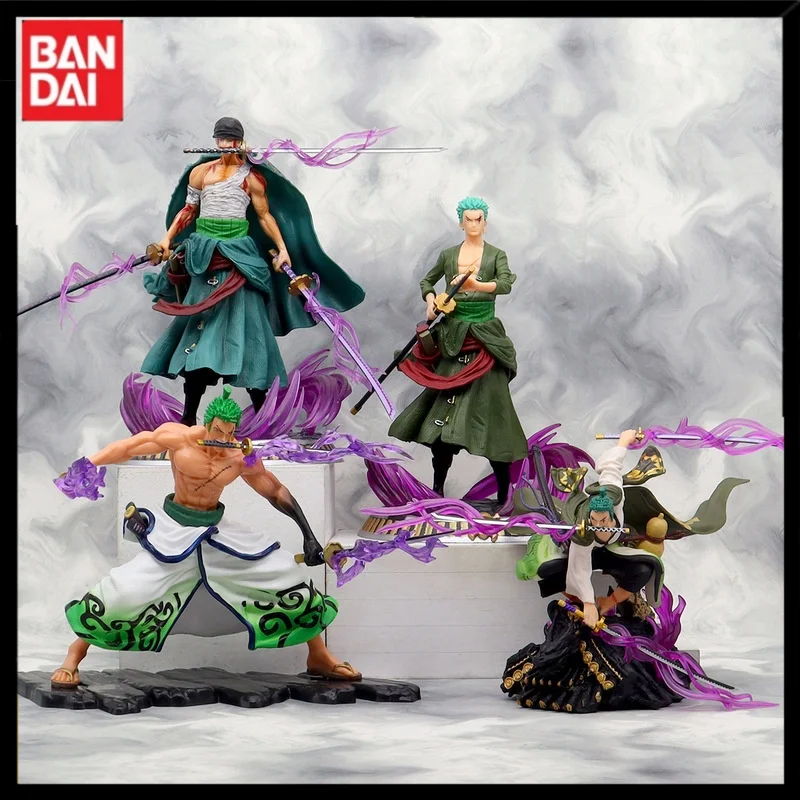 Anime One Piece Roronoa Zoro Character Morphological Model Computer Case Desktop Cupboard Handmade Model Ornaments Decoration