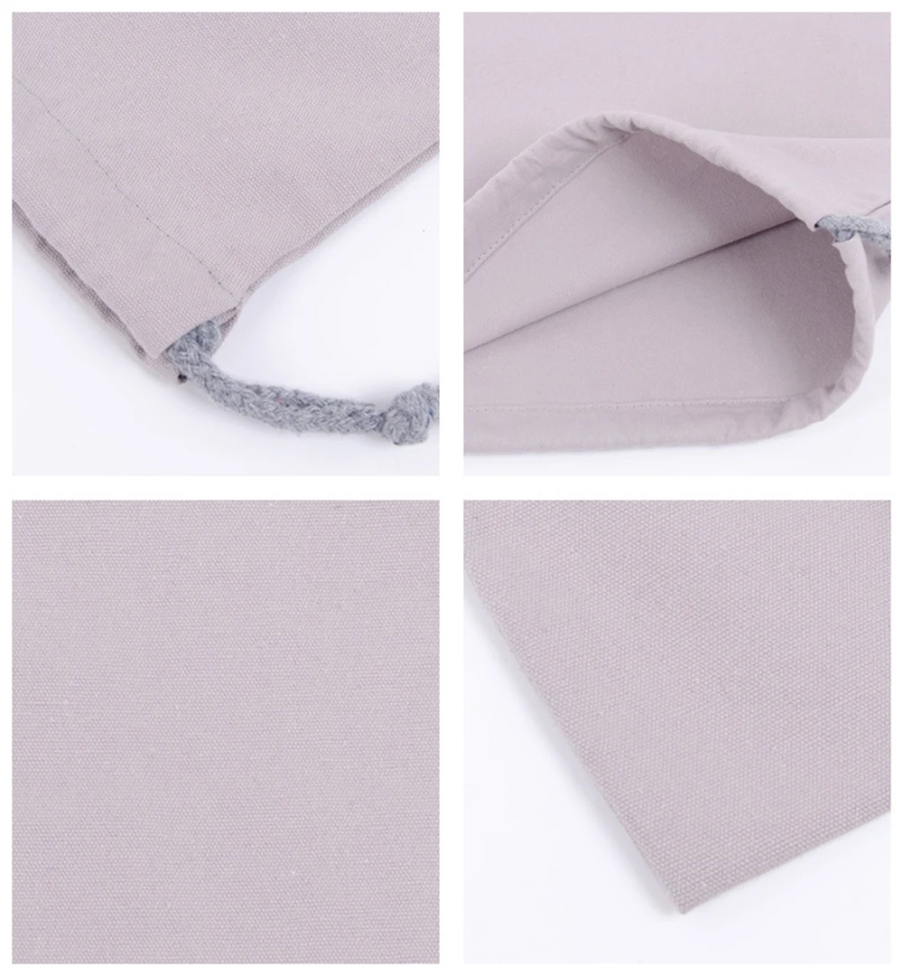 Canvas-Zugbeutel, farbige Aufbewahrungstasche, Baumwoll-Organizer-Tasche, tragbare Tragetasche, Einkaufstasche, Schultertasche, faltbare Einkaufstasche – Detail 15