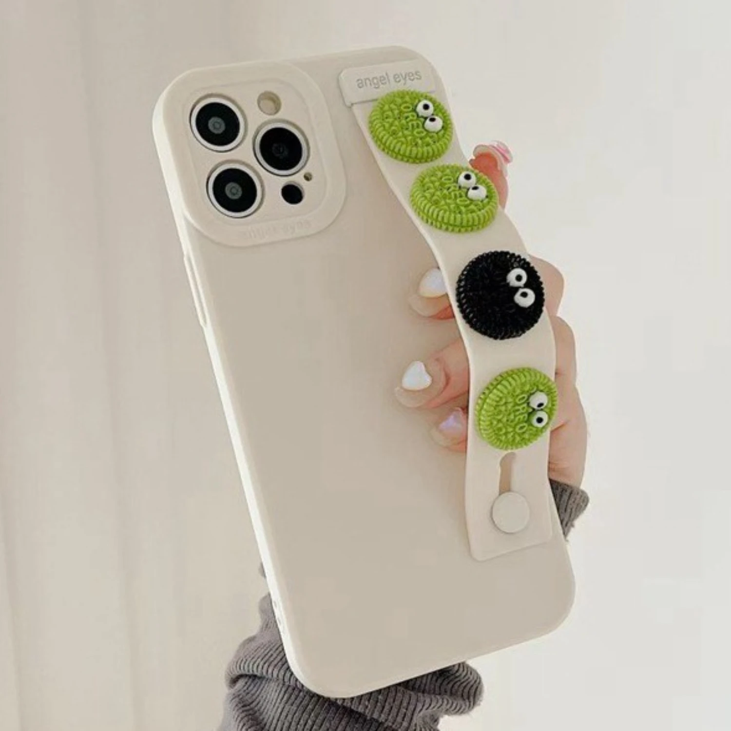 Luxurious Green Cookies Wristband Phone Case for iPhone11/11Pro/11ProMax, iPhone12/12Mini/12Pro/12ProMax, iPhone13/13Mini/13Pro/