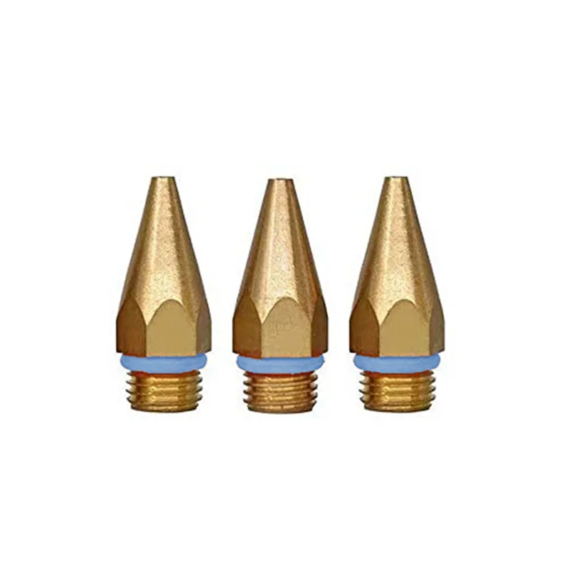 

3Pcs Hot Glue-Gun Tips 7/16Inches Thread Copper Nozzles for Hot Melting Glue-Gun Bore Size 0.05inch 0.06in 0.08inx1.26in