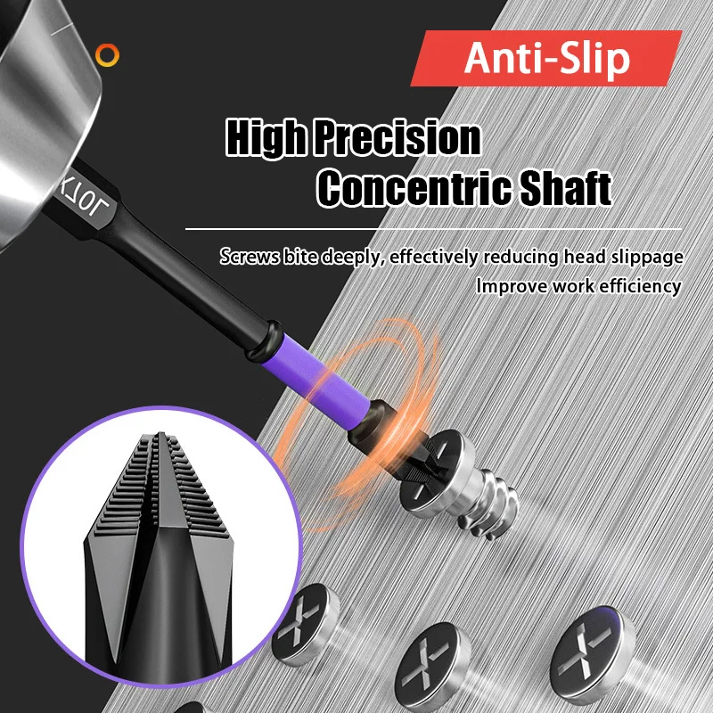 Upgraded D1 High Hardness PH2 Magnetic Phillips Drill Bits Impact Resistant Anti-Slip Shockproof Drill Bits With Screwdriver Bit