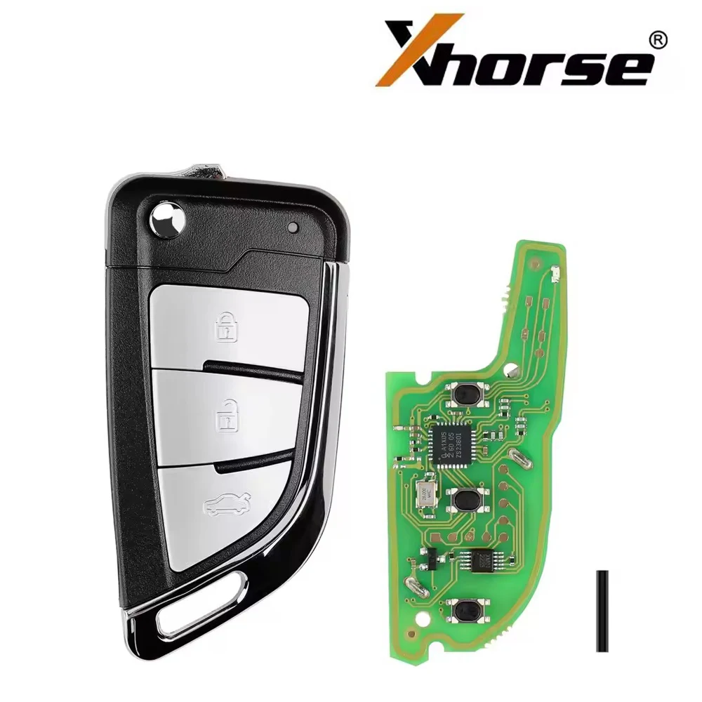 

1 шт./лот Xhorse XSKFF1EN VVDI Смарт-ключ 3-кнопочный универсальный дистанционный флип-ключ с функцией приближения для VVDI2 VVDI Key Tool
