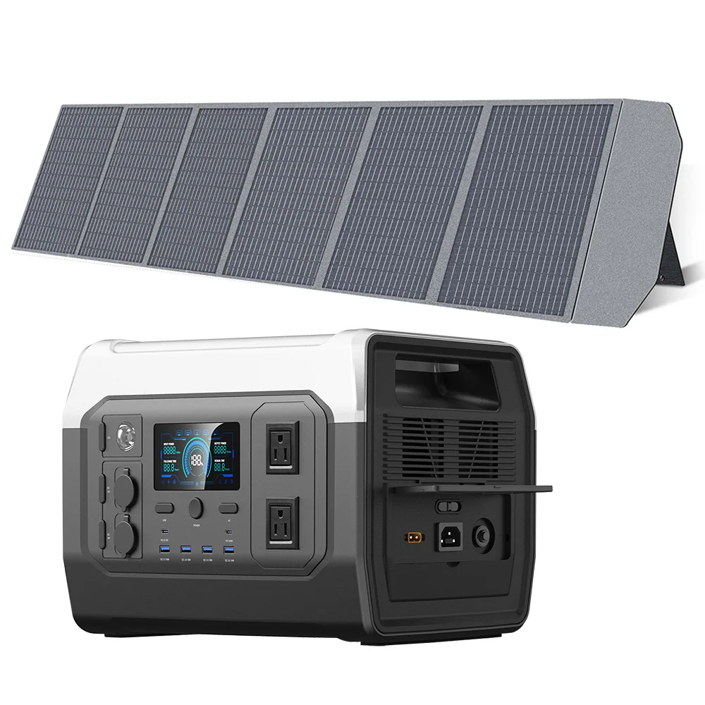 

CTOLITY XP1000 1800W Solar Generator 200W Solar Panel 1024Wh Portable Power Station LiFePO4 Battery Outdoor,Off-Grid Living,RV