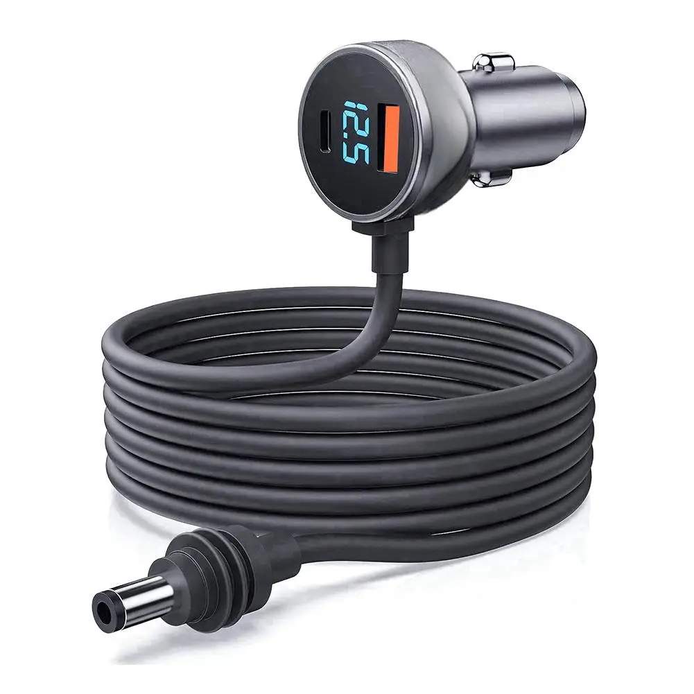 

For Starlink Mini Power Cable 10FT 3M 5M 12V-24V Cigarrete Lighter Adapter to DC Power Cable with USB Type-C Port and Voltmeter