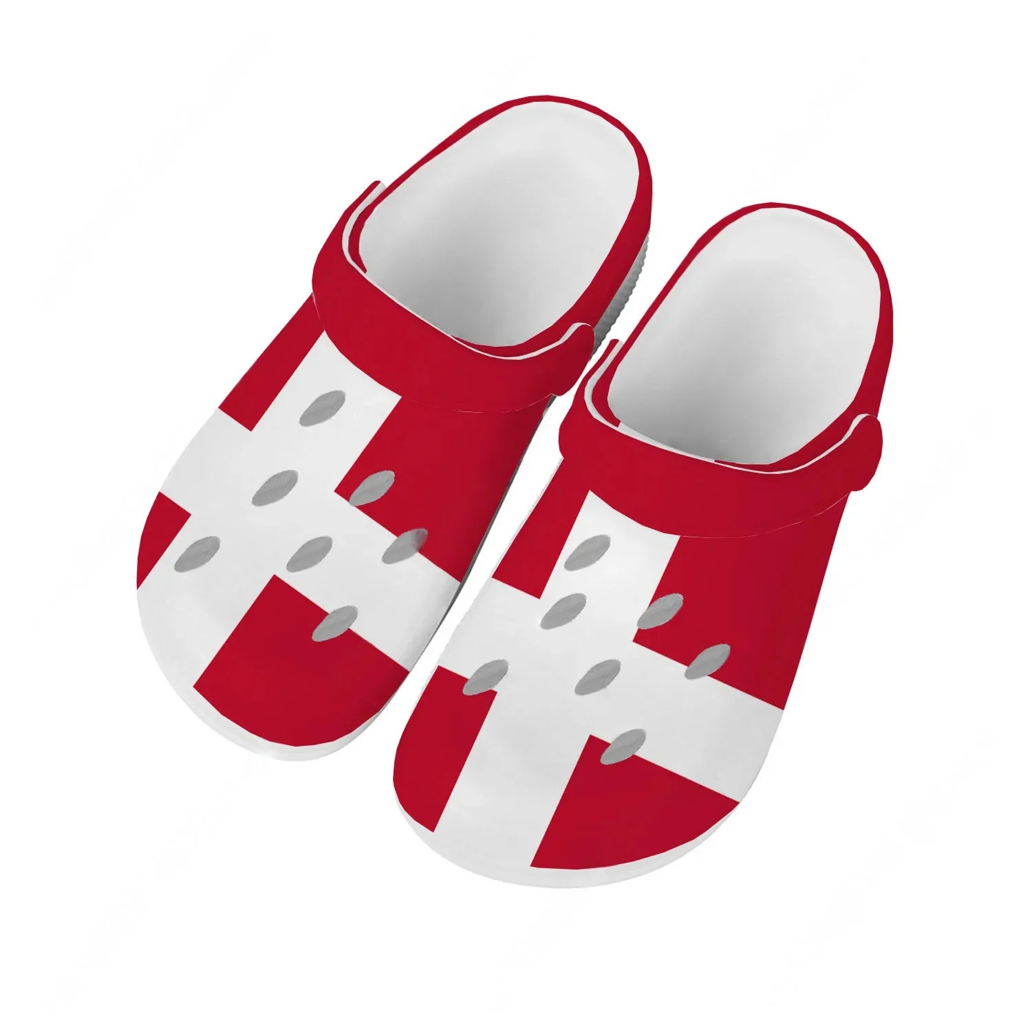 

Denmark National Flag Water Shoes Men Women Comfortable Home Garden Clogs Customizd Sandals Beach Breathable Hole Slippers