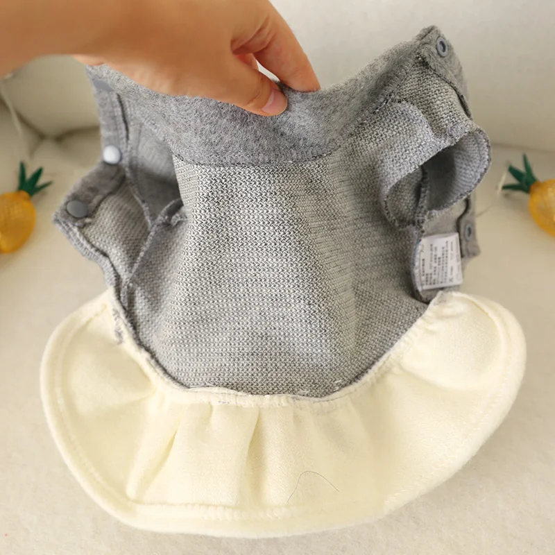 1PC Pet Clothes Cat Autumn/Winter Thick Double Ball Bow Grey Princess Skirt Suitable for Small and Medium sized Dogs