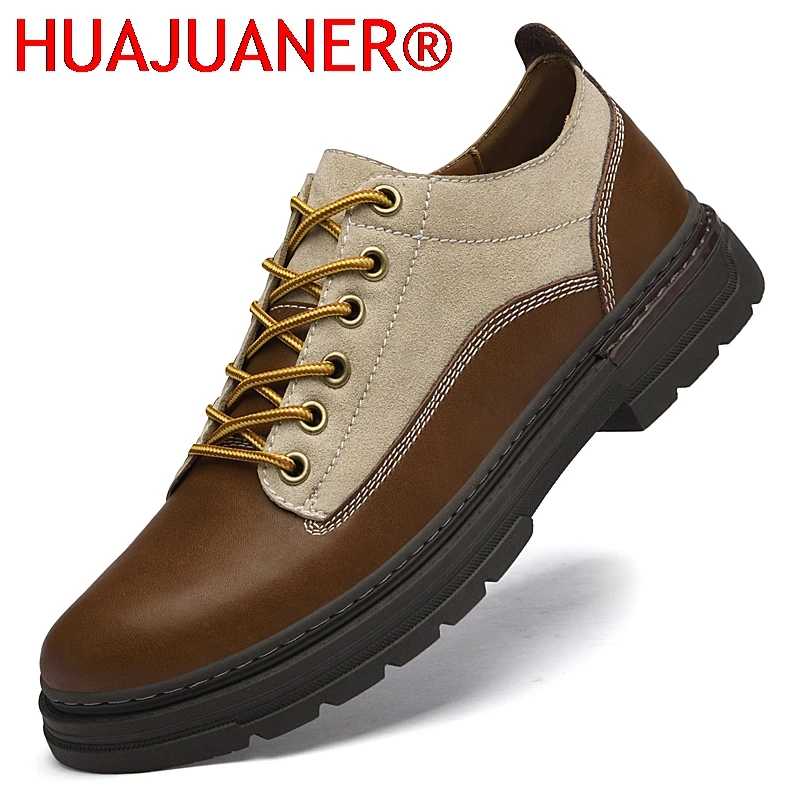

Luxury Brand Men's Casual Shoes Leather Men Business Shoes Male Comfortable Oxfords Footwear Lace-Up Men Leather Dress Shoes