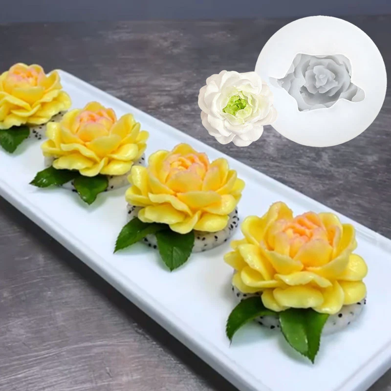 

3D силиконовая форма для выпечки жасмина, сделай сам, цветок, желе, шоколадная форма, кухонные инструменты, форма для мыла, свечи, подарки ручной работы