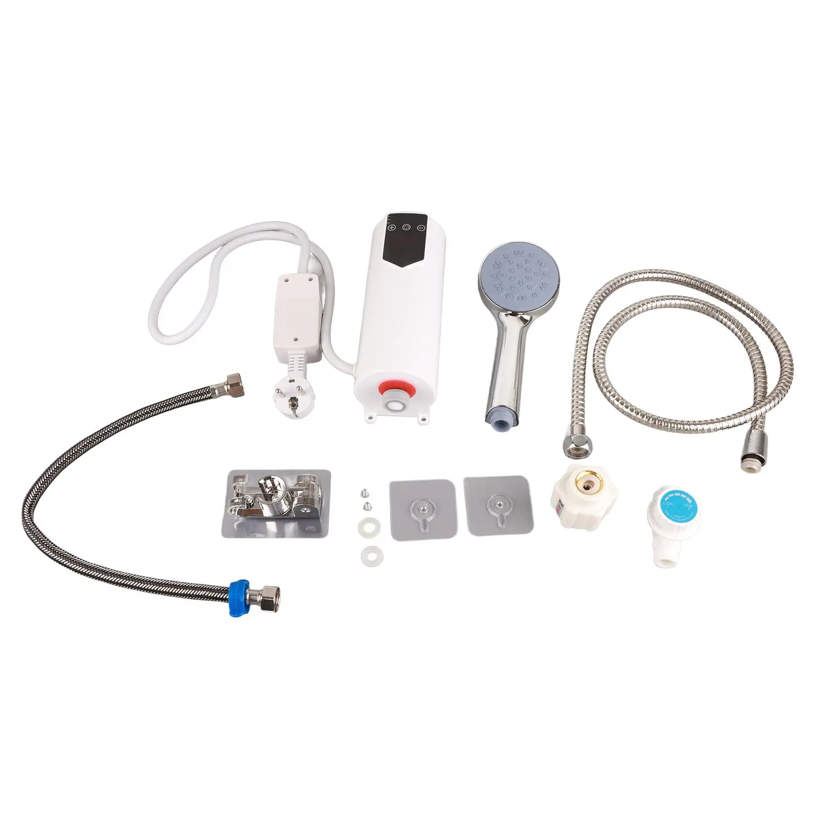 

Electric Water Heater 5500W DN15 Thread Touch Screen Anti Electric Leakage 220V for home Use with Pipe 08m Wire