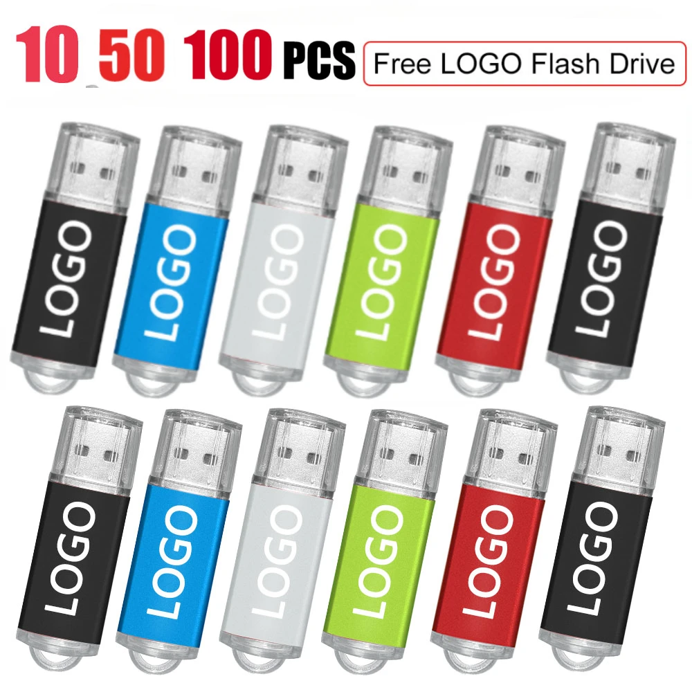 10/50/100PCS Free shipping USB Flash Drive 4GB 8GB Pen Drive 1GB 2GB Usb Sticks Pendrives 16GB Memory Flash 32GB 64GB U Disk