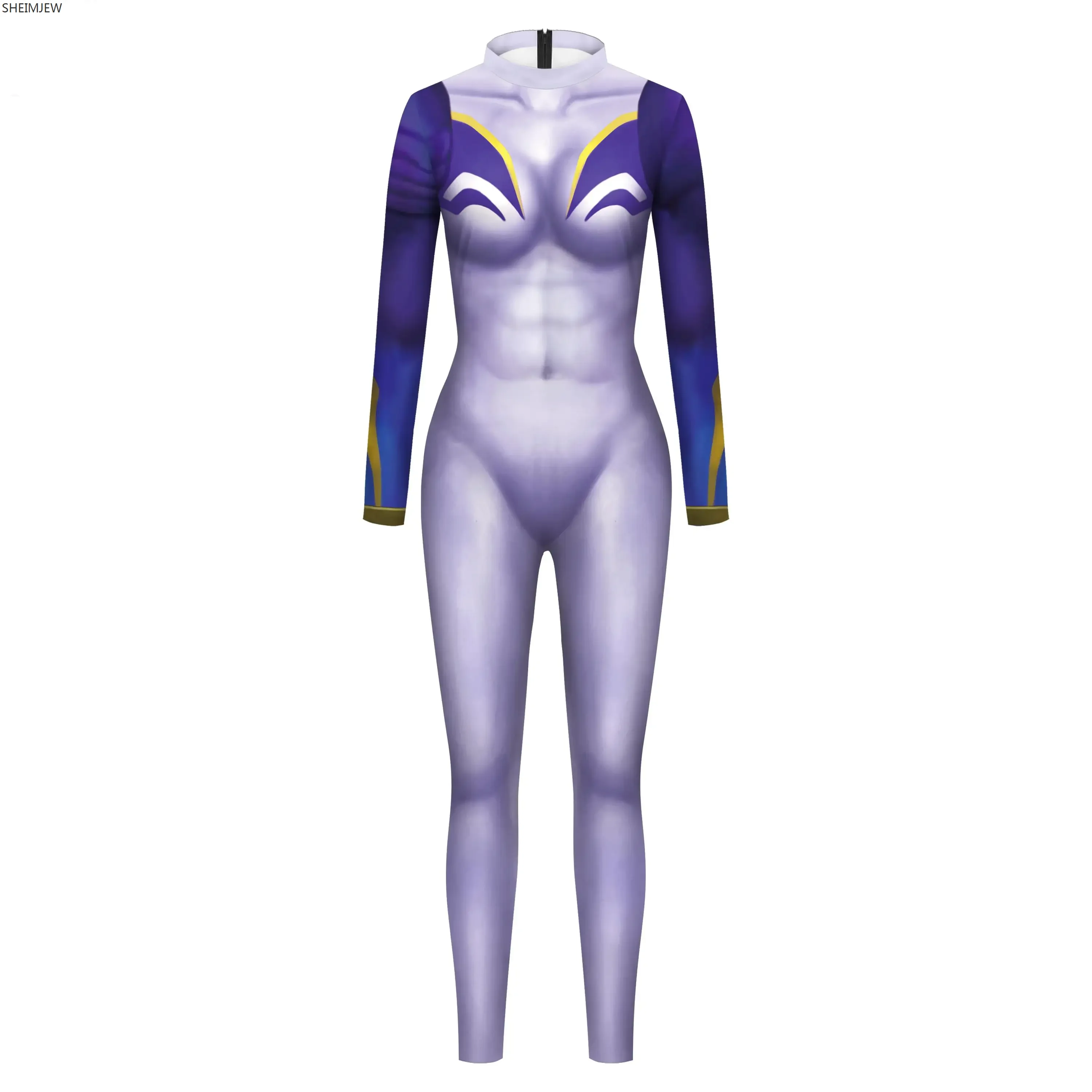 Zentai sexy imprimé en 3D pour femme, costume de jeu d'anime imbibé, costume de batterie d'Halloween, combinaison de carnaval de Pourim, vêtements de jeu de rôle, Catsuit