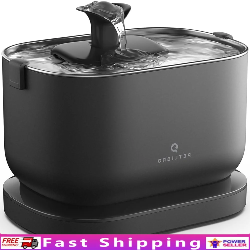 

Cordless Cat Water Fountain Battery Operated 2.5L Wireless Pet Drinking Fountain Detachable Pump Indoor Cat Hydration System