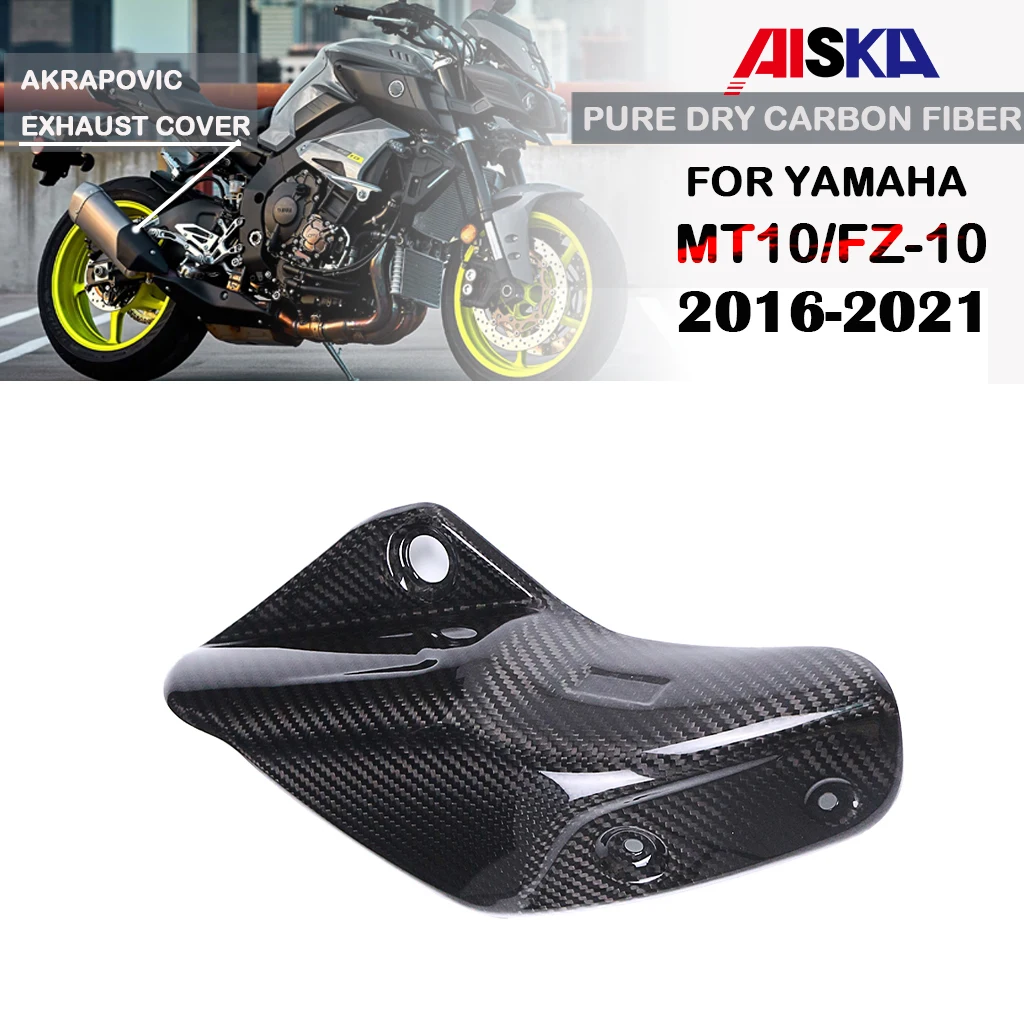 Motorcycle Accessories Akrapovic Exhaust Cover Fairing Kit Dry Carbon Fiber For Yamaha MT10 FZ-10 2016 2017 2018 2019 2020 2021