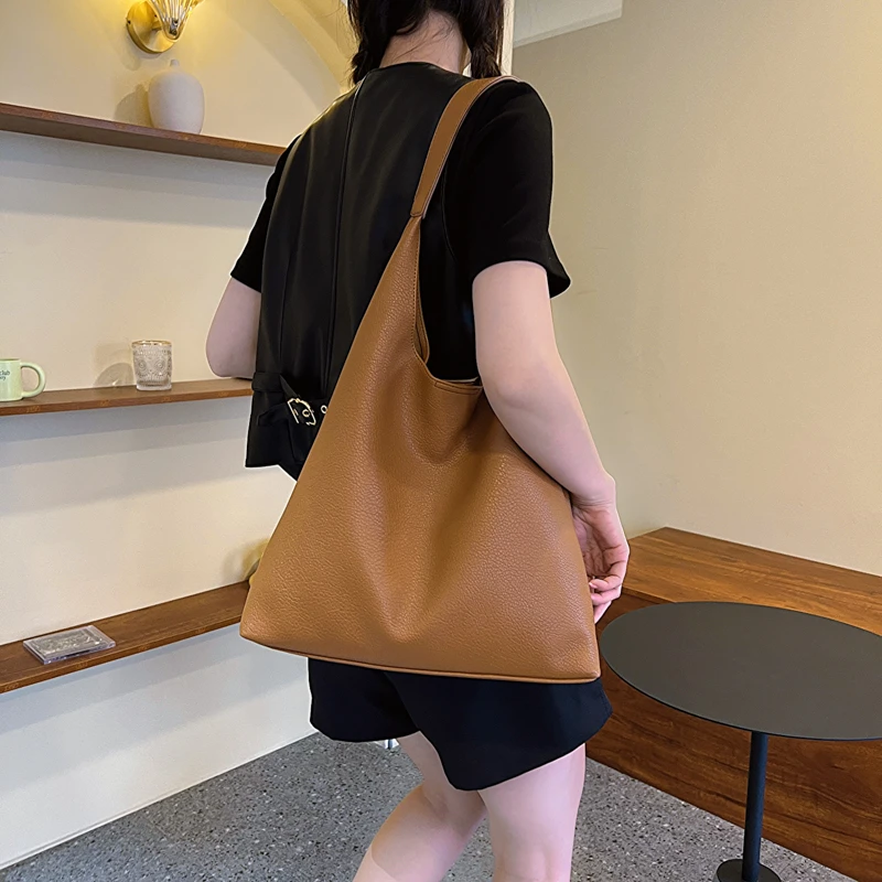 Sac à main en cuir PU solide pour femme, sac à main de haute qualité, couture multifonctionnelle, nouveau, grande capacité, 2023