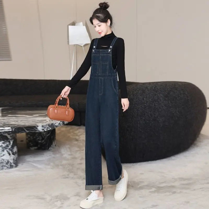우아한 점프수트 여성 플러스 사이즈 오버올 스트라이프 프로페셔널 웨스턴 스타일 네이비 여행 키높이 슬림 그래피티 스타일