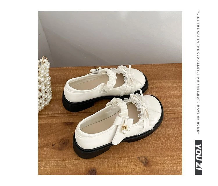 Neue Mary Janes Loafers mit klobigem Absatz, süße Schleifen-Schuhe für Damen, lässige Schuhe im Preppy College JK-Stil für Mädchen – Detail 19
