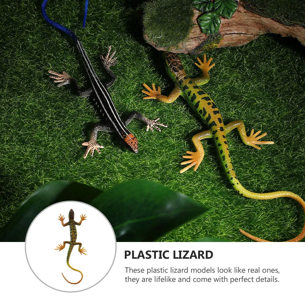 Lagarto de plástico realista, juguetes de lagarto falso, reptil Artificial, lagarto educativo, figuritas, utilería para Halloween, Día de los inocentes