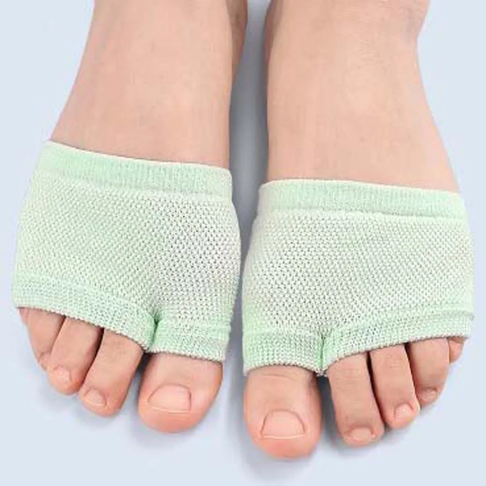 Two Toes Splitter Half Palm Socks Prevent Abrasion Comfort Padding Toe Separator Socks Foot Care Tools Elasticity Short Socks