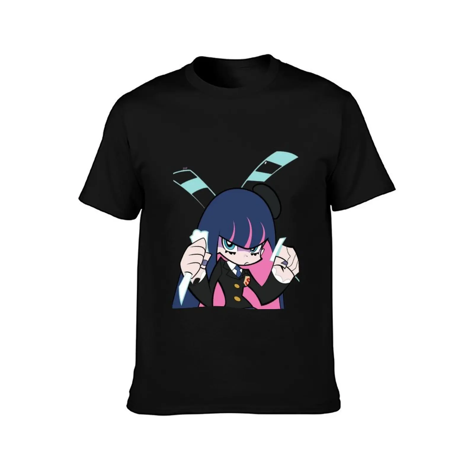 Panty and Stocking with Garterbelt T-Shirt Summer Casual Cotton Tee Oversized Streetwear Tops Vintage Graphic Print