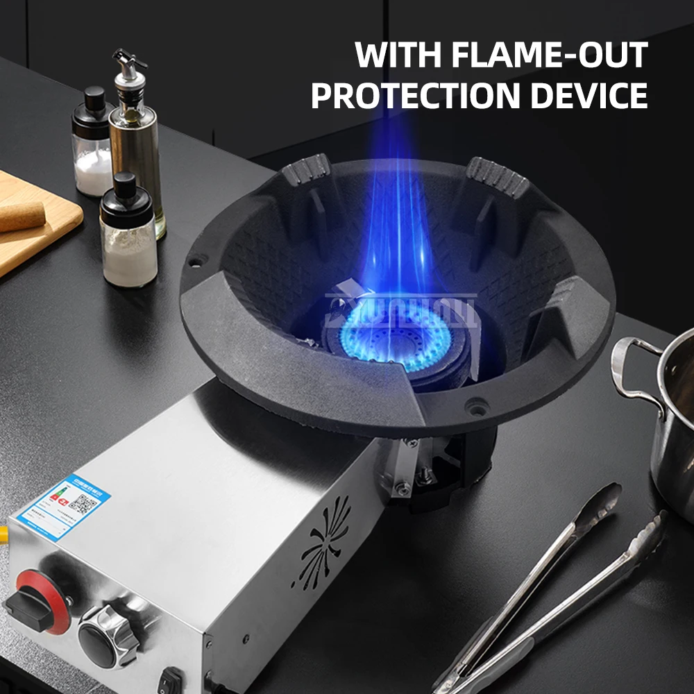 Commercial Energy-saving Gas Cooktop Desktop Stainless Steel Single Stove Fierce Fire Gas Stove Estufas Para Cocinas
