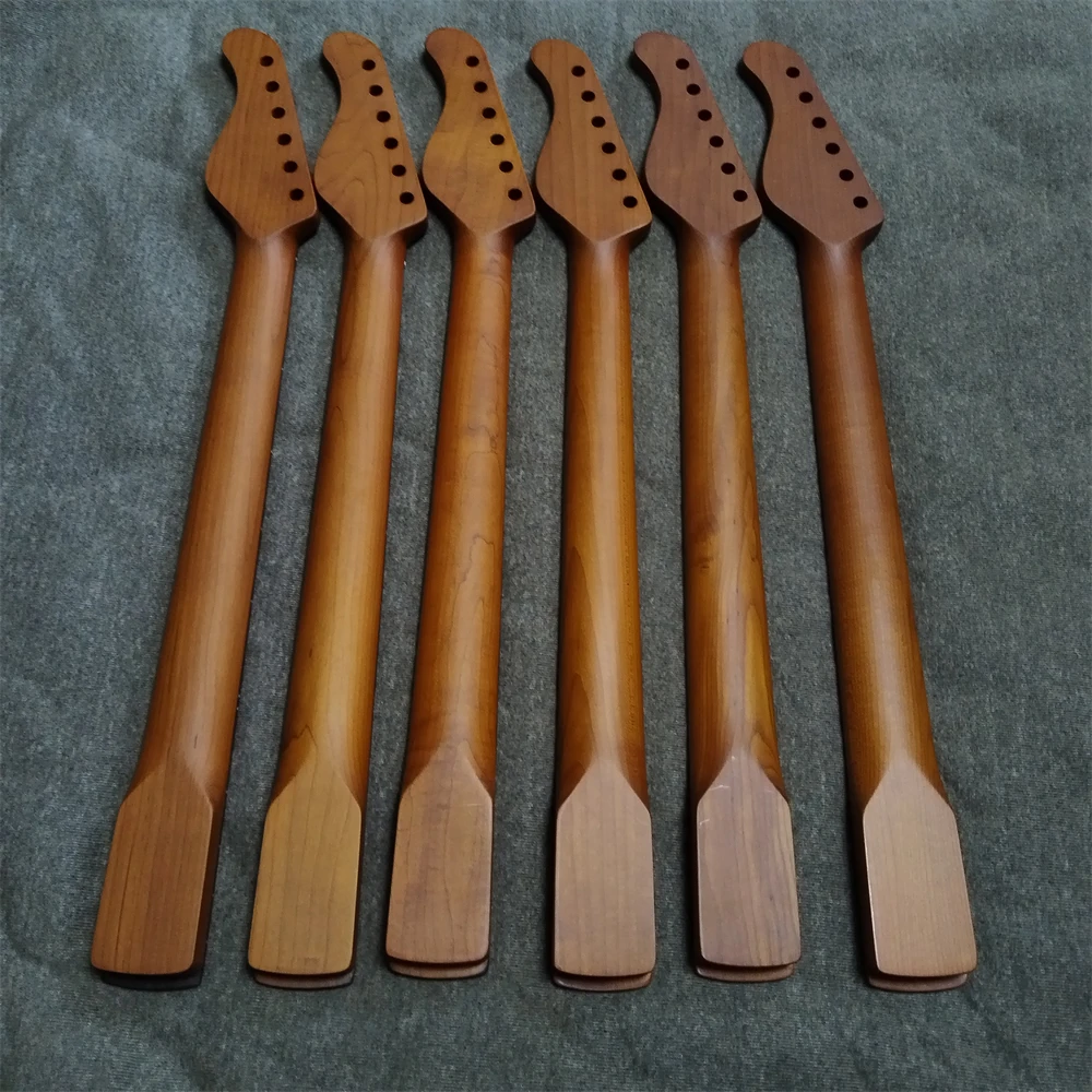 22 Bünde, 9,5 Zoll, Griffbrett aus Palisander, gerösteter Ahorn, elektrischer Gitarrenhals, Punktmuster, Halsverstrebung, Gitarrenteile, Zubehör – Detail 3