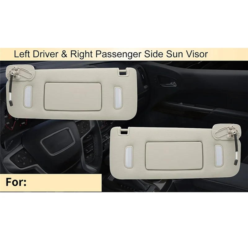 

NEW-Left Car Sun Visor For Cadillac Chevy Gmc 2007-2014 Sun Visor 22850306 Replacement
