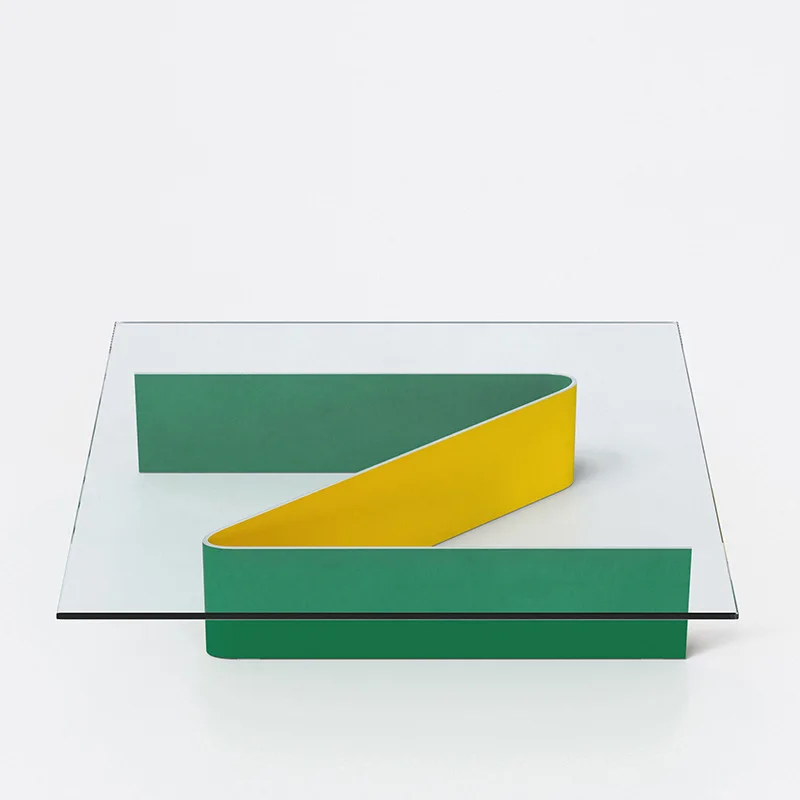 Coffee table living room model room personalized small apartment metal square simple post-modern table