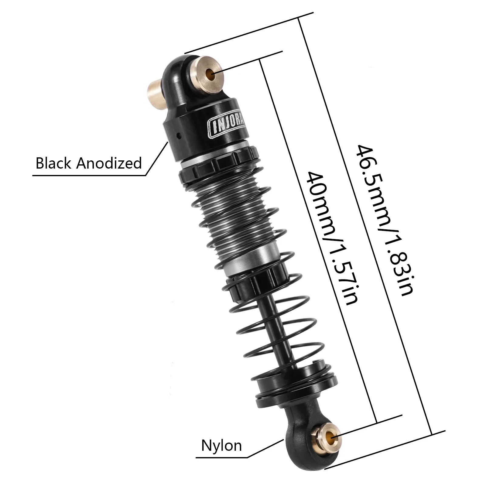 Big Bore Shock Absorber Oil Damper 40mm for 1/24 RC Crawler Axial SCX24 FMS FCX24M Upgrade