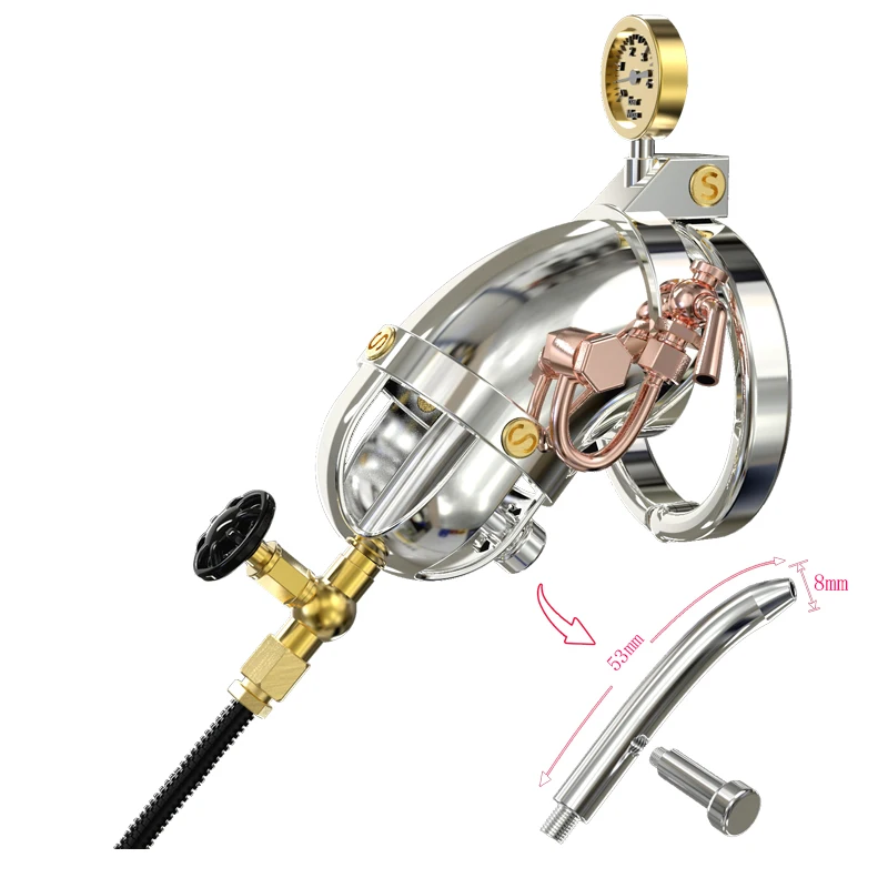 2024 316 SteamPunk Stainless Steel Metal Male Chastity Device Cock Cage Penis Ring Belt Adult Sex Toys