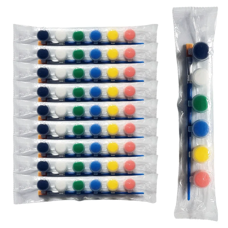 2 ml 6 color waterproof acrylic paint set art painting DIY graffiti plaster