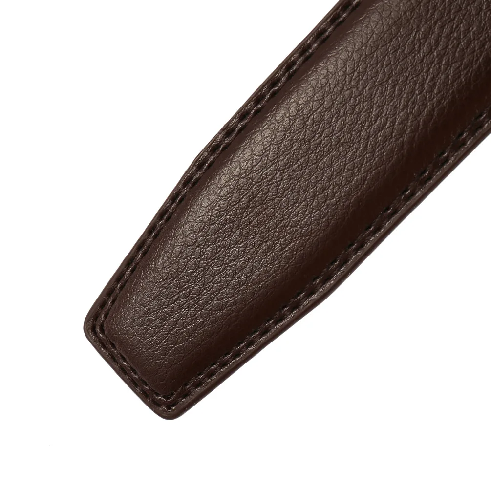 Luxury Men Belts Solid Genuine Leather High Quality Waist Strap No Buckle Cowskin Belt with Holes Male Jeans Waistband 3.5cm