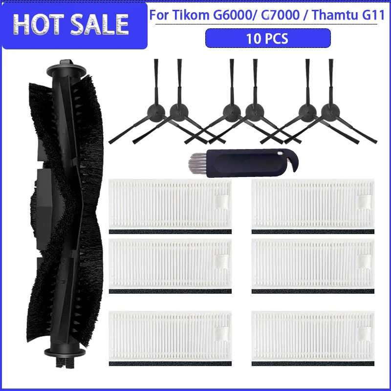 Roller Side Brush HEPA Filter For Thamtu G11 Robot Vacuum Cleaner Accessories Replacement