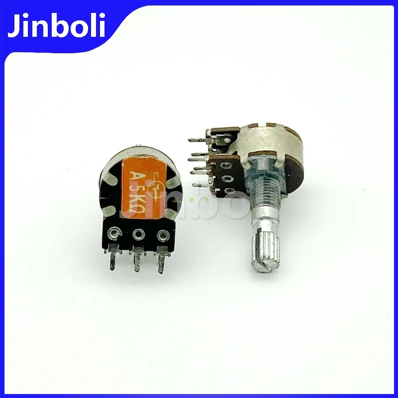 3 STKS 16 Type A5K 6-Pin Dubbele Potentiometer Computer Speaker Versterker Audio Volume Potentiometer 20mm 25mm As