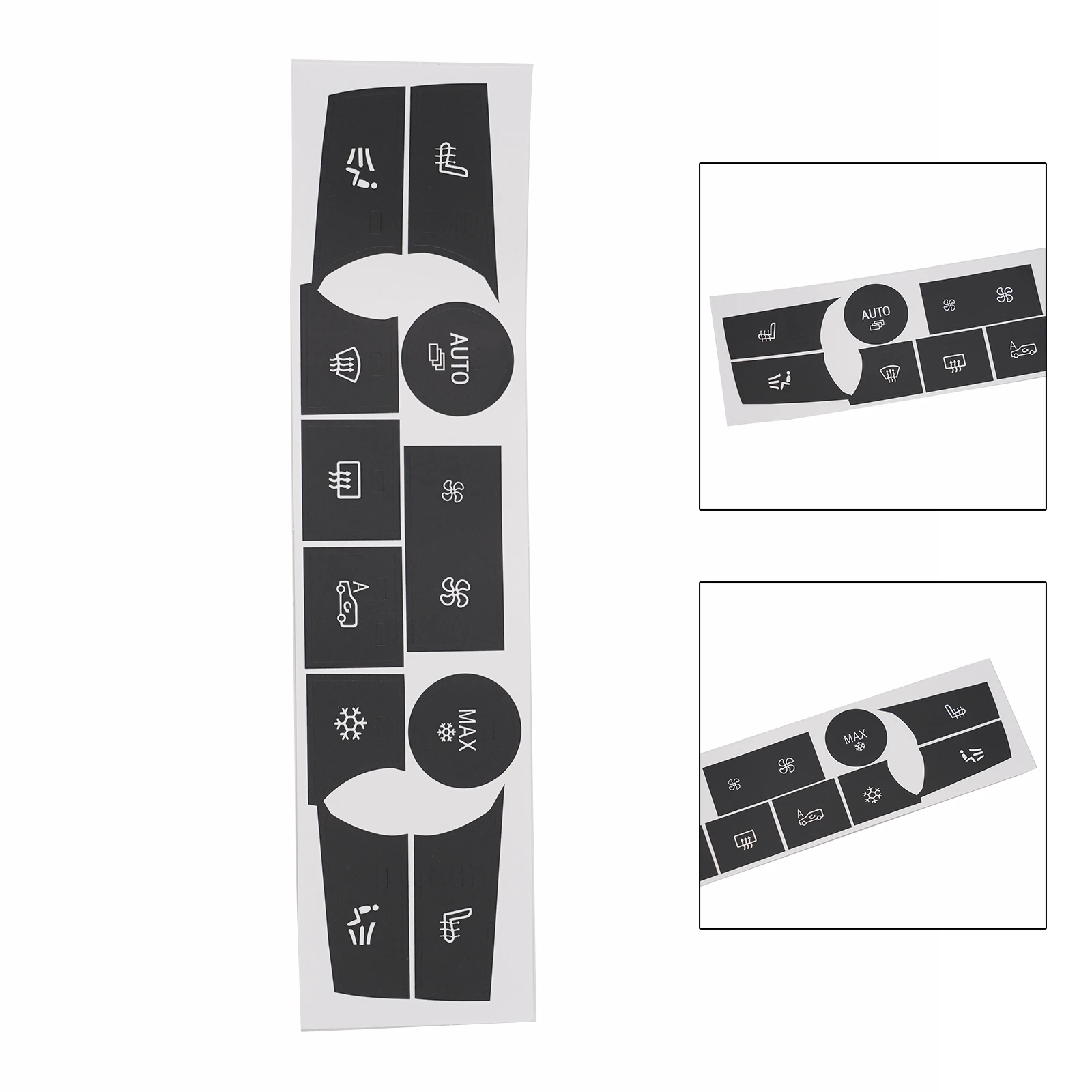 Button Knob Decal Repair Sticker X6 for e71 2008-2014 50*200mm White Lettering Easy Application Mproved Visibility