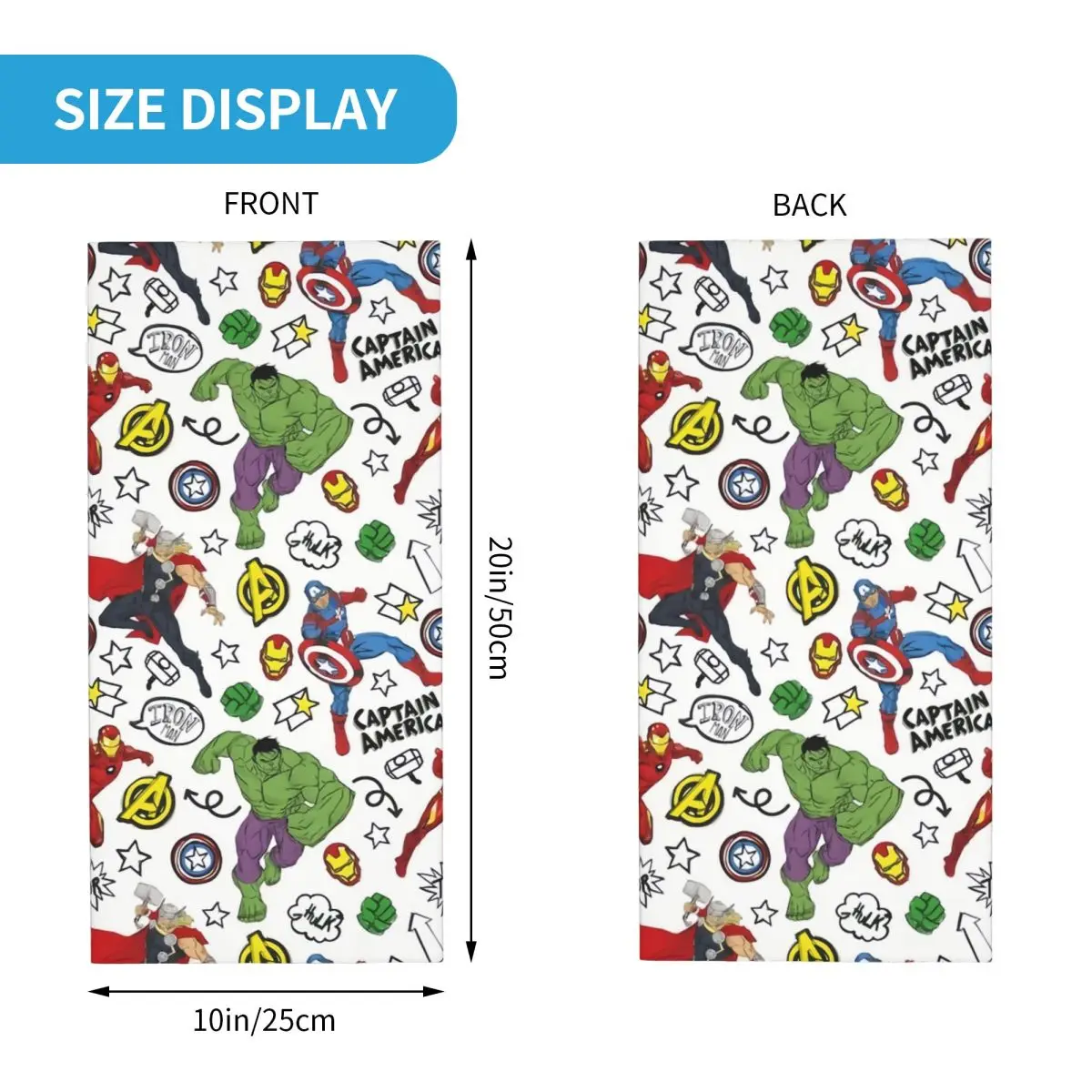 مخصص كابتن أمريكا باندانا الرقبة أدفأ الرجال النساء الشتاء التزلج التنزه وشاح الجراب أنيمي خارقة فيلم واقي الوجه