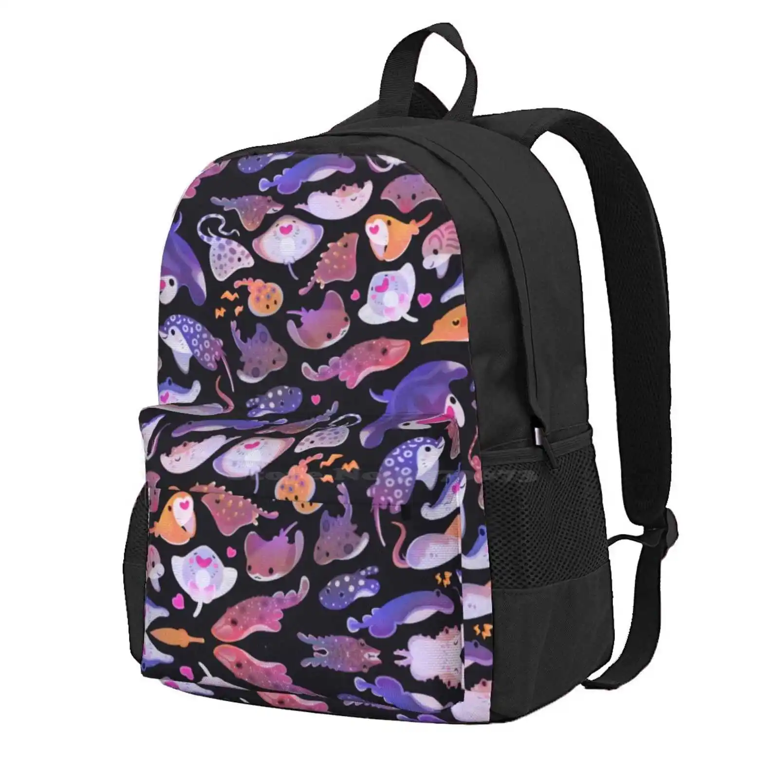 Ray Day 1 Hot Sale Schoolbag Backpack Fashion Bags Pikaole Marine Life Ocean Skatesguitarfish Cownose Ray Southern Stingray