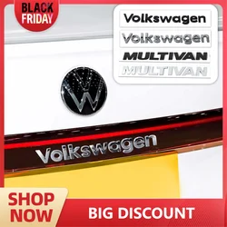 1PC 3D ABS Car Tail Badge Rear Trunk Decoration Sticker Auto Modification Accessories For Volkswagen VW MULTIVAN Letter Emblem